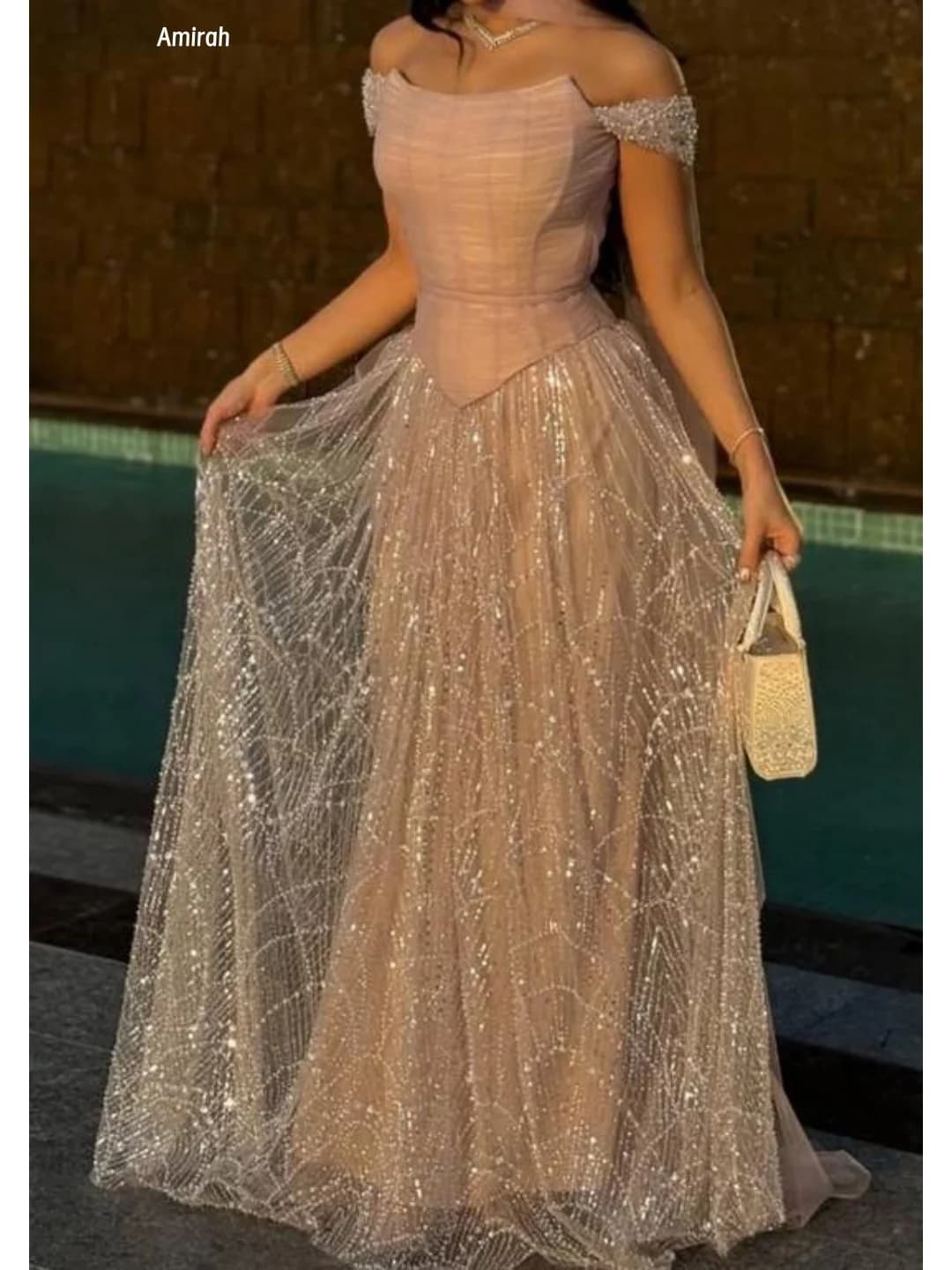 Amirah Lace Evening Dresses for Special Occasions Line A Elegant Prom Dresses Luxury Women's Elegant Party Dress Custom Made