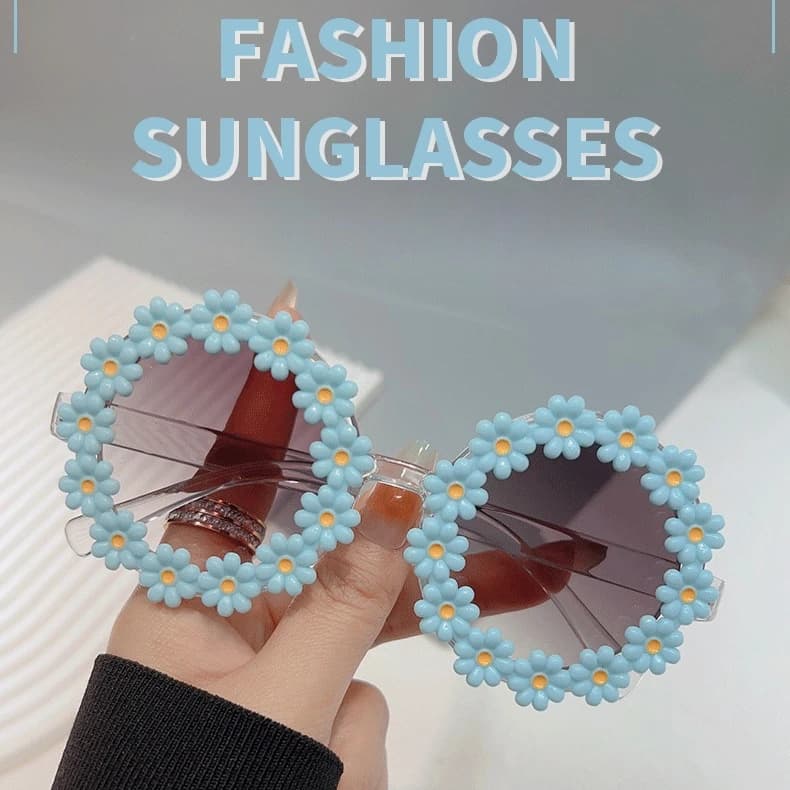 Children Summer Cute Flower Outdoor Sun Protection Sunglasses Baby Girls Classic Sunglasses Kids Boy UV400 Sunglasses