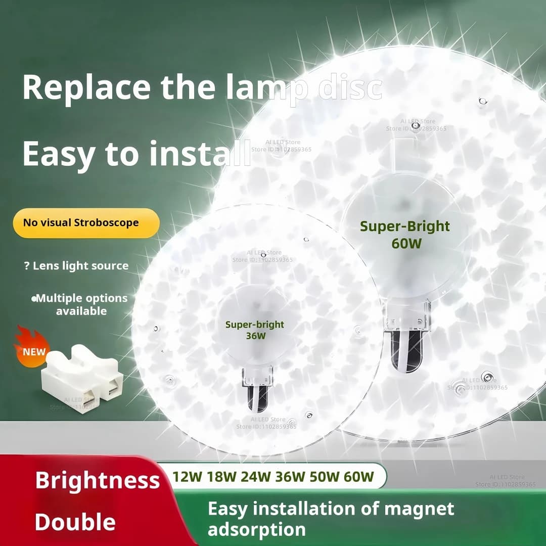 NEW LED Ring PANEL Circle Light 12W 18W 24W 36W 50W 60W AC220V -260V LED Round Ceiling board circular lamp board LED light