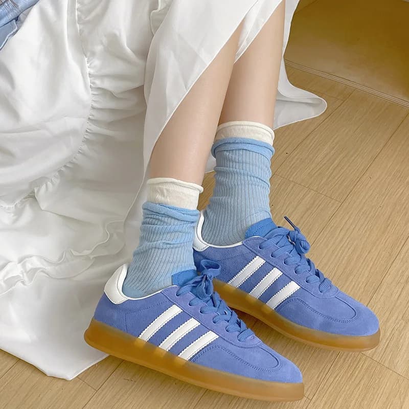 Double Ribbed Matching Midtube Socks for Women and Candy Matching Socks for Morandi Fashion Matching Stockings for Women