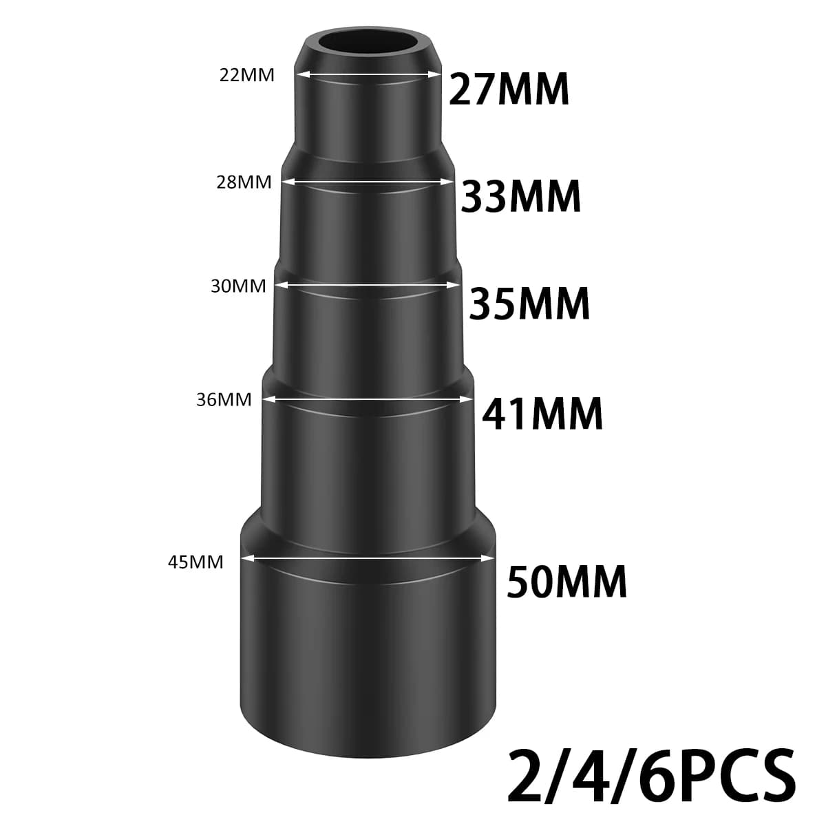 Universal Adapter Converter Vacuum Cleaner Tube Hose 50/42/34/30/23mm Connector Accessories