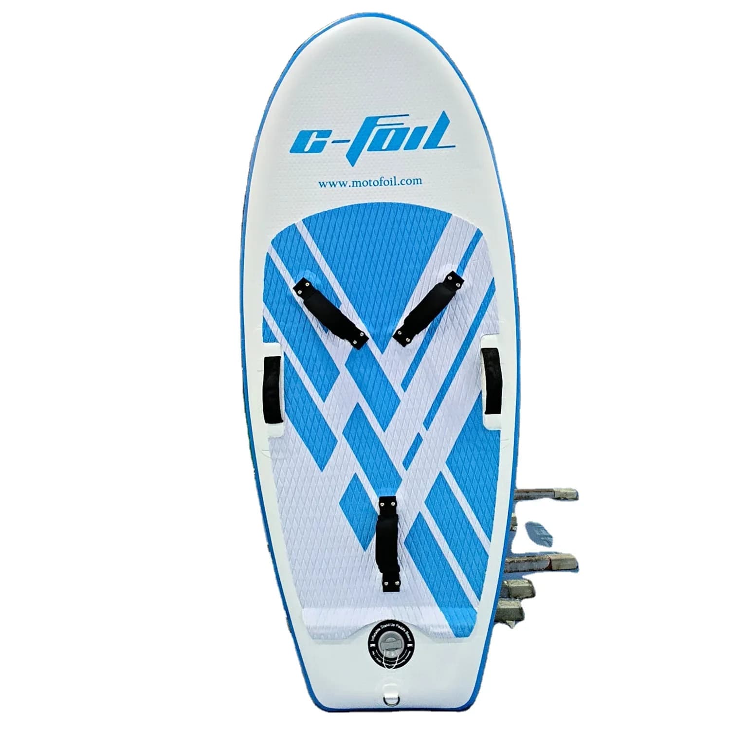 High Quality Custom Carbon Fiber Base Hydrofoil Surfboard 110L/140L Universal Inflatable Wing Foil Wing Surfboard Blue White OEM