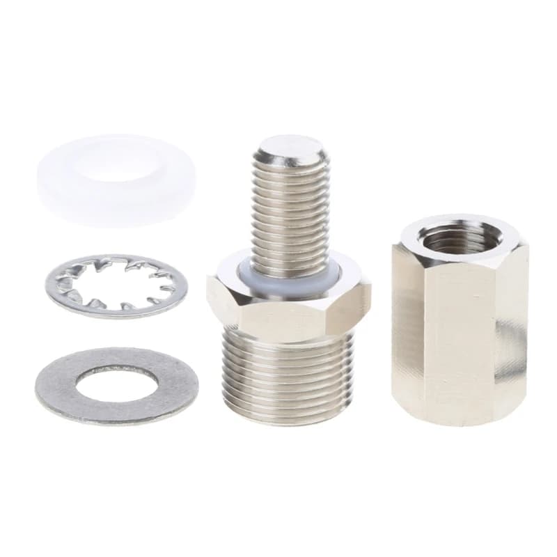 3/8" x 24 Stud CB Antenna Mount to SO-239 Adapter fit 1/2" Hole by Heavy Chrome-Plated Brass for CB Ham Radio Antenna