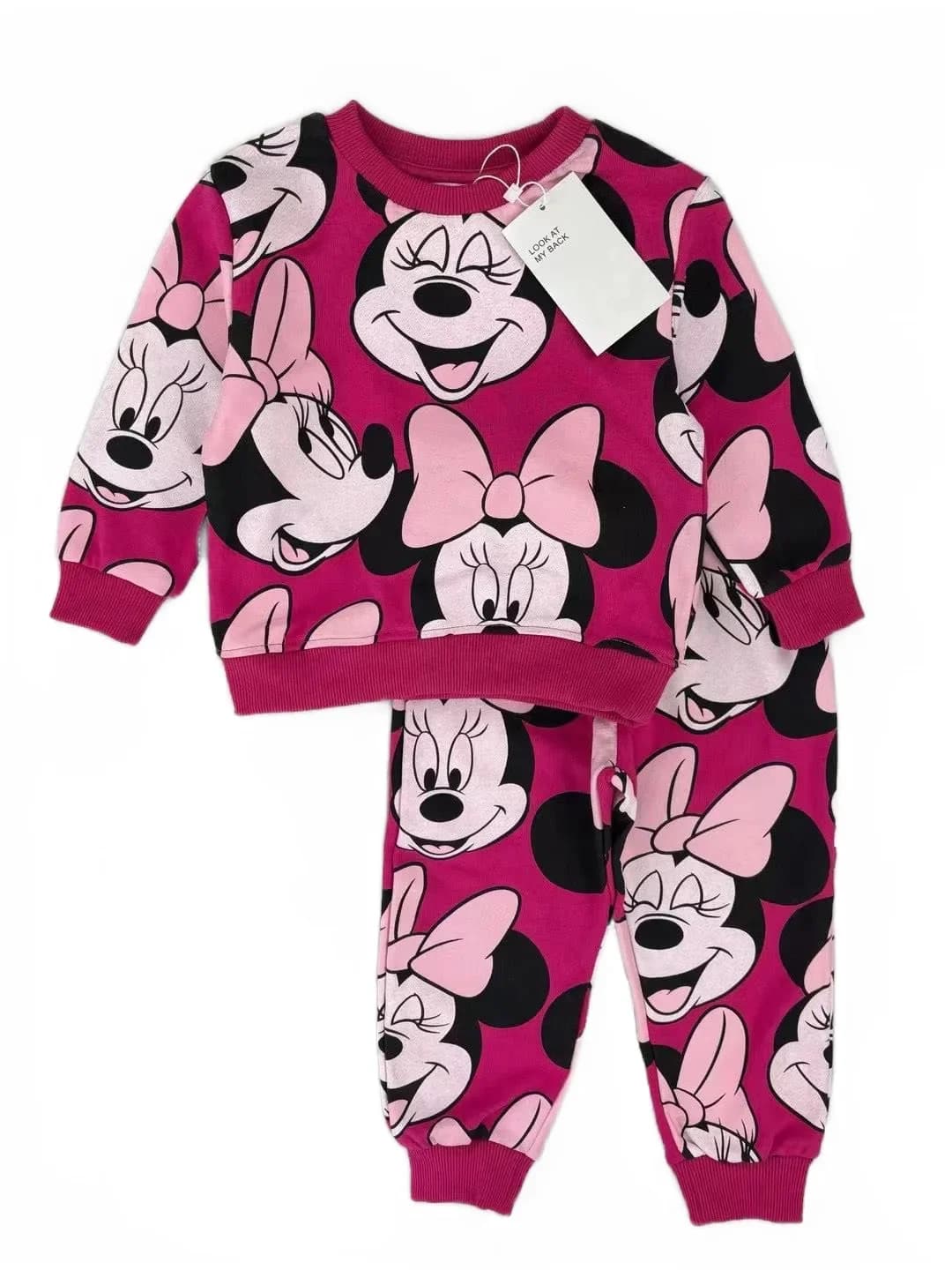 Autumn Girls Set Kids Clothes for Children Minnie print Sweatshirts+Solid Sports Pants Fashion printing set