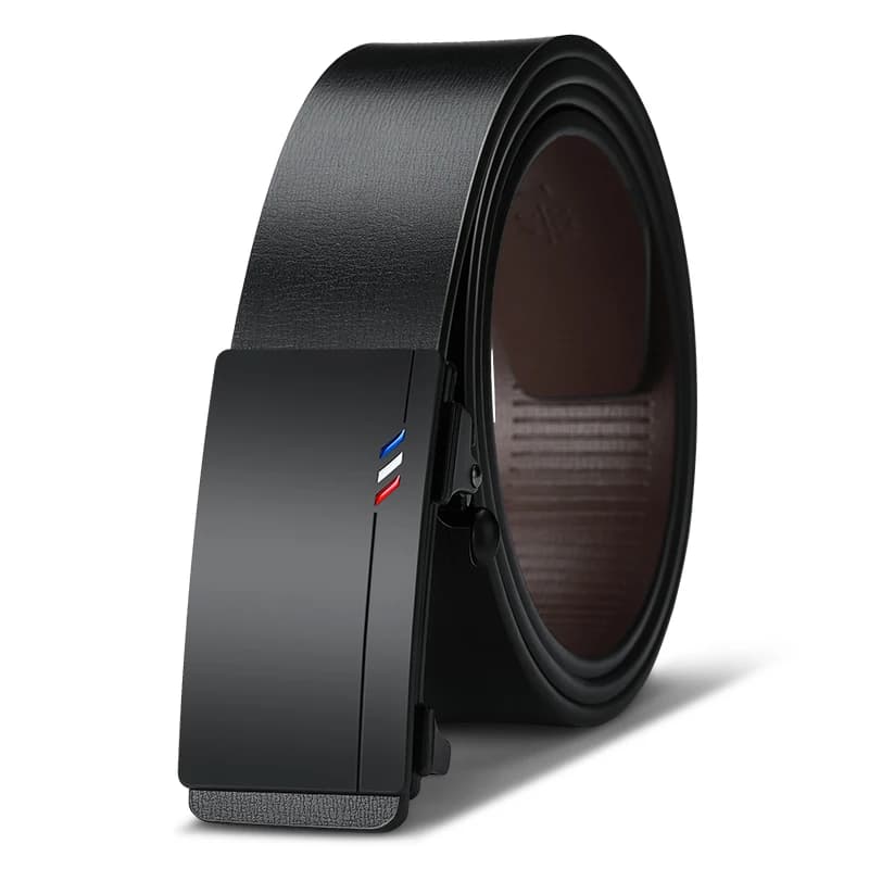 Men's Leather Belts Fashion Automatic Buckle Cowskin Male Belts Luxury Designer Black belt 105-160cm Plus Size Jeans Belt