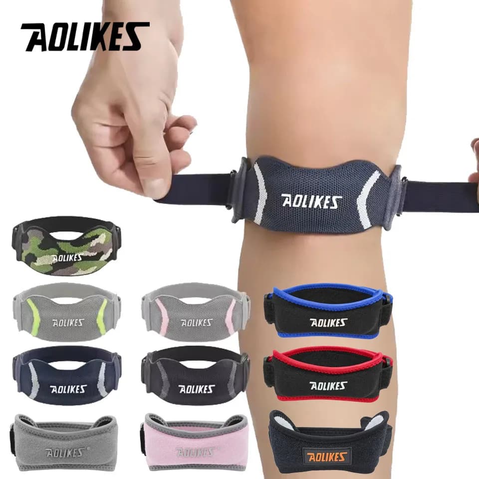 AOLIKES 1PCS Knee Braces for Knee Pain,Patella Knee Support Strap,Adjustable Patellar Tendon Stabilizer Band for Basketball