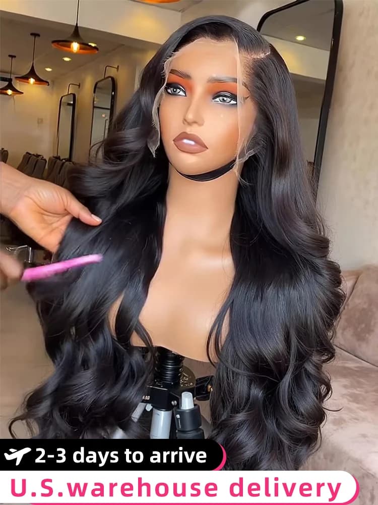 Wet And Wavy Lace Frontal Wig Human Hair 13x6 Raw Hd Transparent Body Wave Human Hair Wigs 40 Inch 13x5 Lace Front Wig For Women