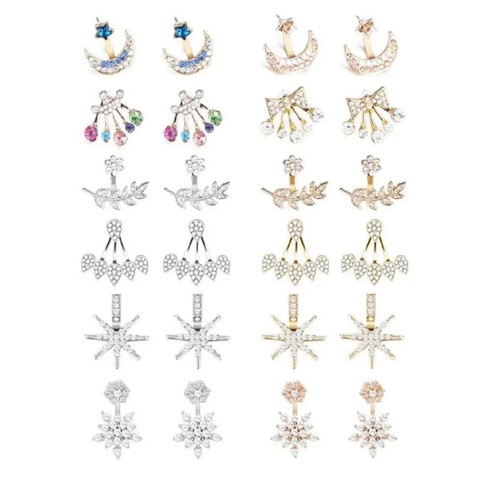 925 Sterling Silver Winter Romantic Blue Snowflake Earrings for Women Exquisite High-end Halloween Jewelry Gifts