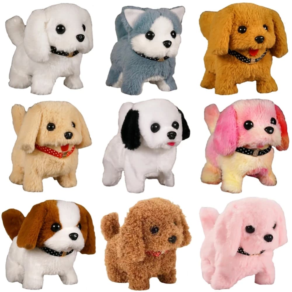 9 Styles Realistic Plush Simulation Smart Dog Children Toy Can Walking And Call Electric Plush Robot Pet Dog Toddler Christmas