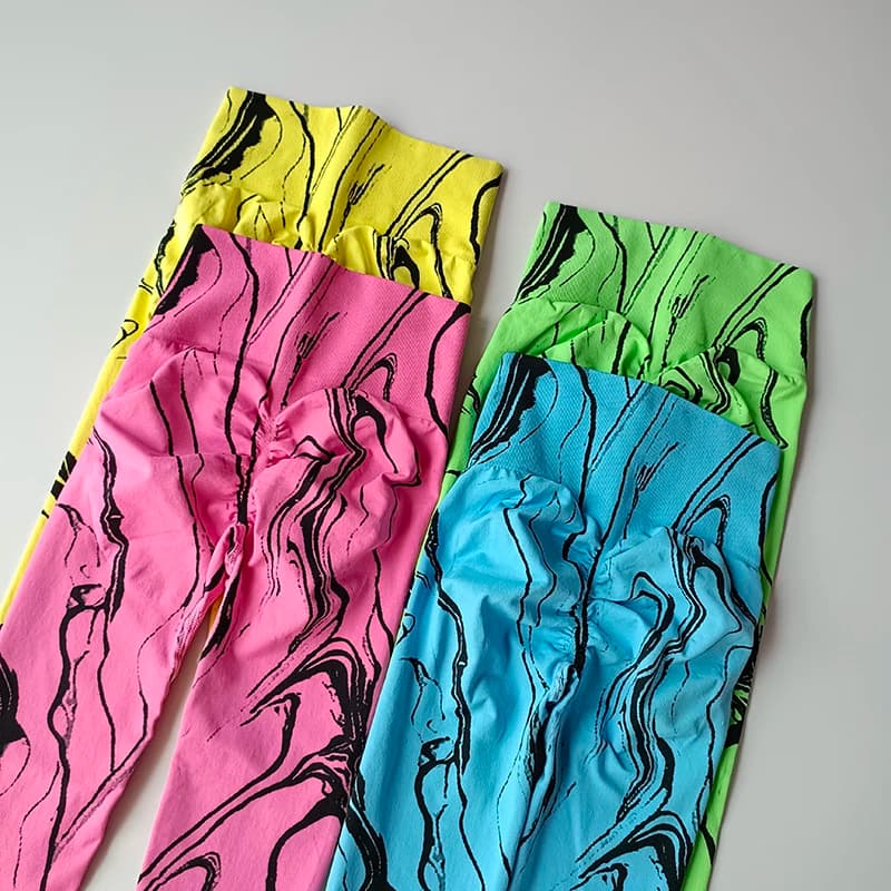 Printed High Waist Leggings Fitness Pants Seamless High Elastic Quick-dry Running Legging Sports Hip Lifting Fitness Yoga Pants