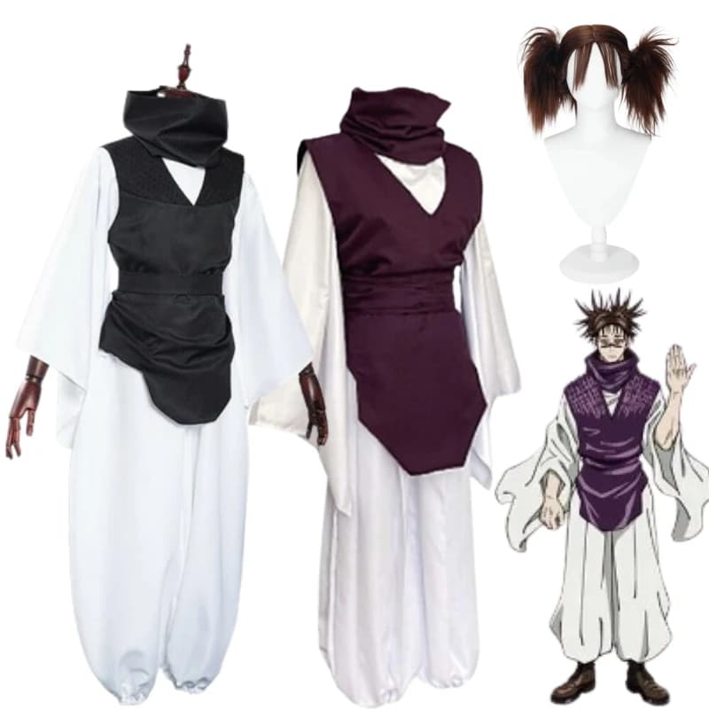 Anime Jujutsu Kaisen Choso Cosplay Costumes Wig Black Brown School Kimono Uniform Halloween Party Role Play Clothing