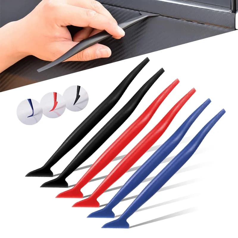 Upgraded Car Micro Squeegee Curves Slot Tint Tool Set Different Hardness Gasket Squeegee for Installing Auto Wraps Film Stickers