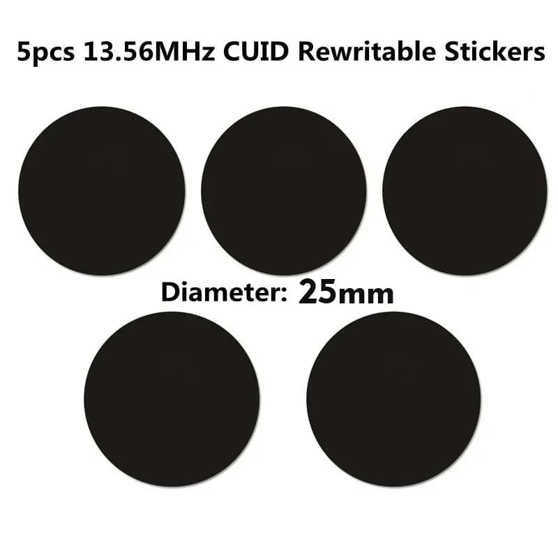 5/10/20Pcs IC CUID Android App MCT Modify 13.56MHz UID Changeable 1K S50 Tags Card Adhesive Sticker Keyfobs Block 0 Writable