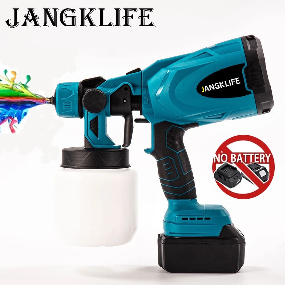 800ML Electric Spray Gun Cordless Paint Sprayer Auto Furniture Steel Coating Airbrush Compatible For Makita 18V Battery