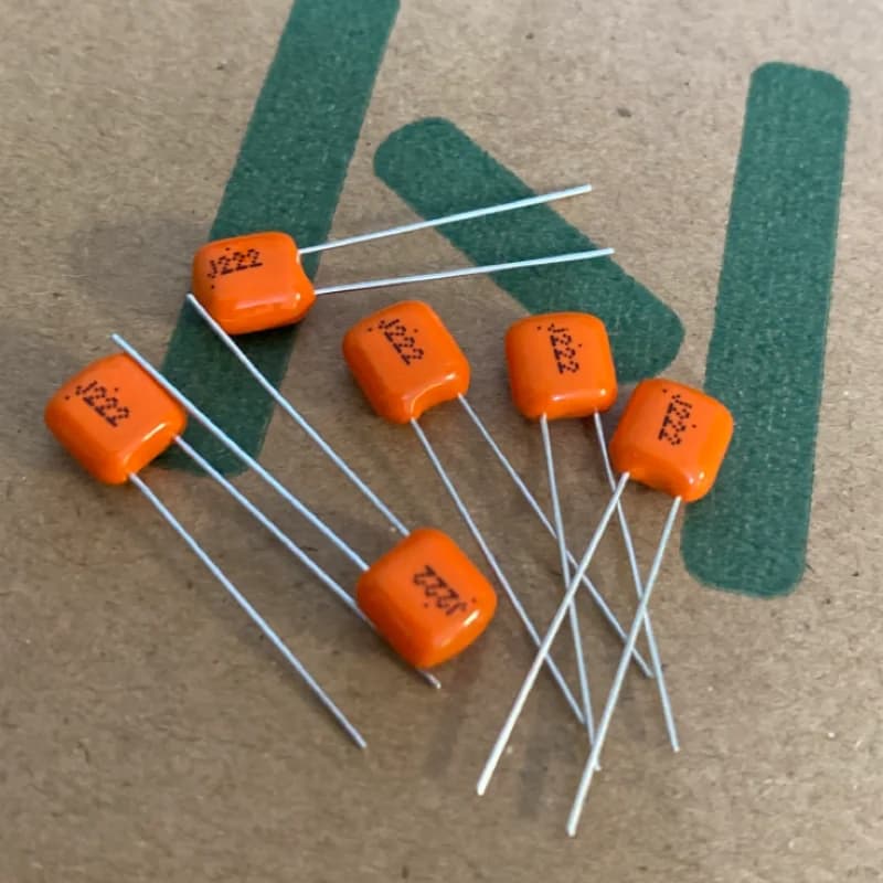 10PCS 2200PF 100V Nissin NIS Audio Film Capacitor 100V 222 2200PF APS Orange