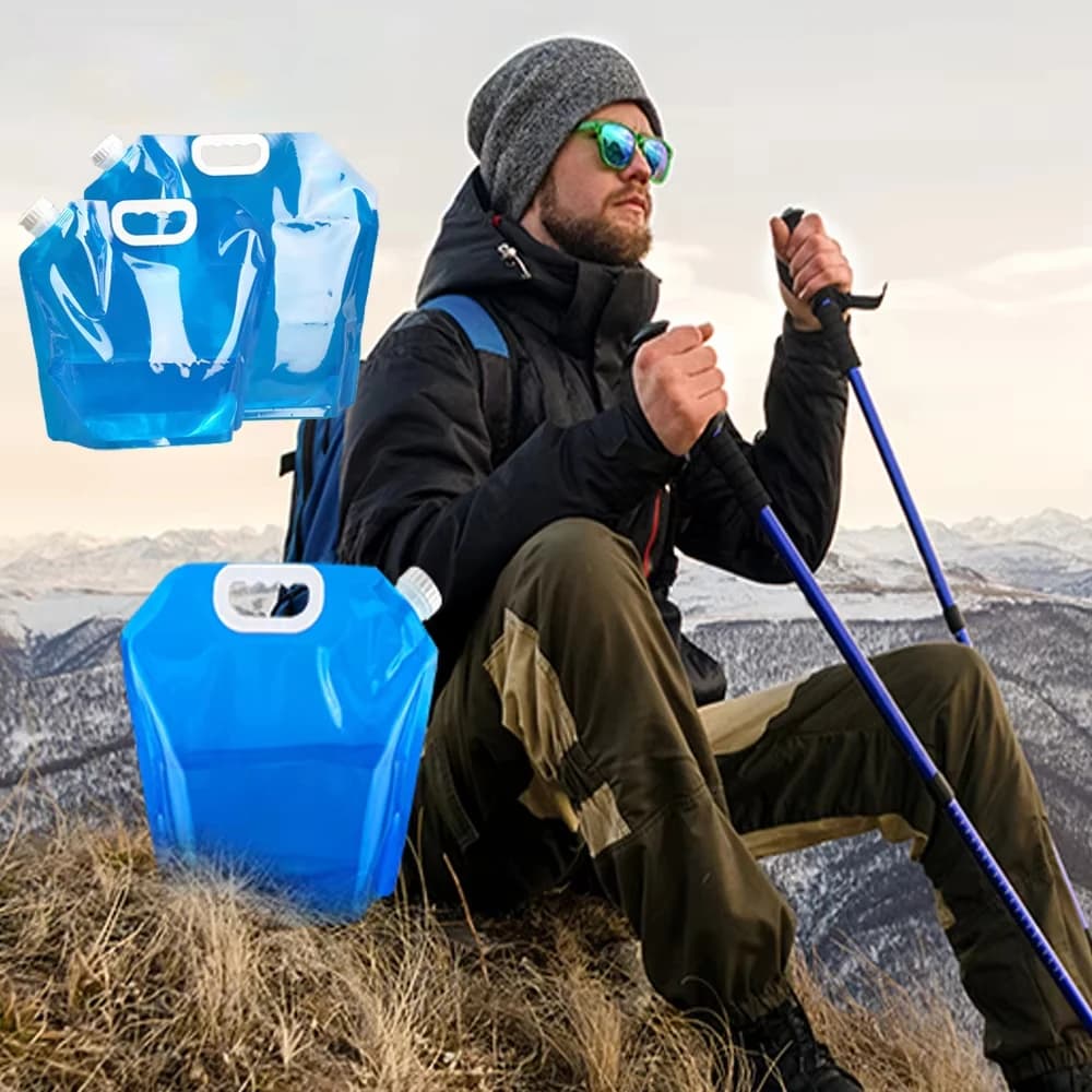 Collapsible Water Container Water Storage Jug Bag for Outdoor Camping Hiking Emergency Survival