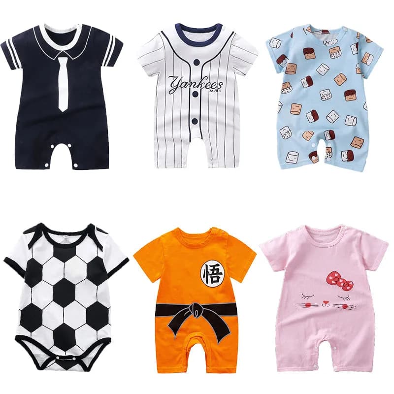 Summer Bebe romper baby girl and boy clothes 0 to 12 months Babies costume Baby Clothes Cartoon Cute jumpsuits Cotton