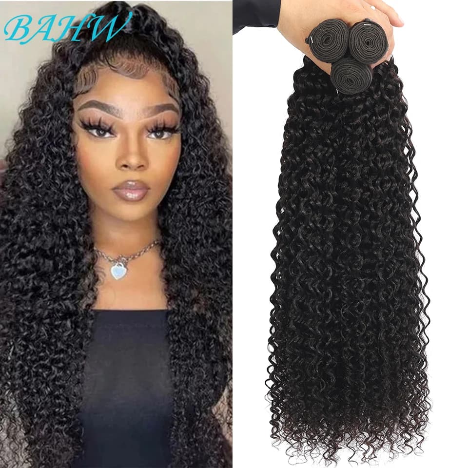 Peruvian Hair Kinky Curly Bundle 100% Remy Hair Bundles Natural Color 10-30 Inch Virgin Human Hair Extensions For Black Women