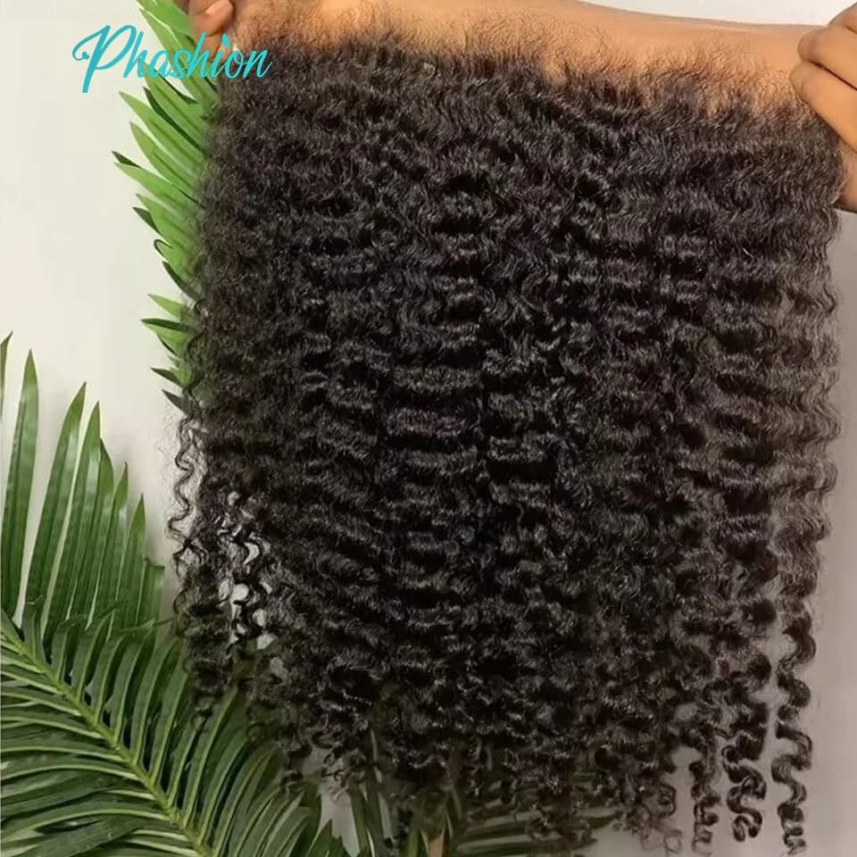 Phashion Real HD Full Long 13x6 Lace Frontal Only Kinky Curl Straight Loose Deep Water Wave Pre Plucked Swiss Closure Human Hair
