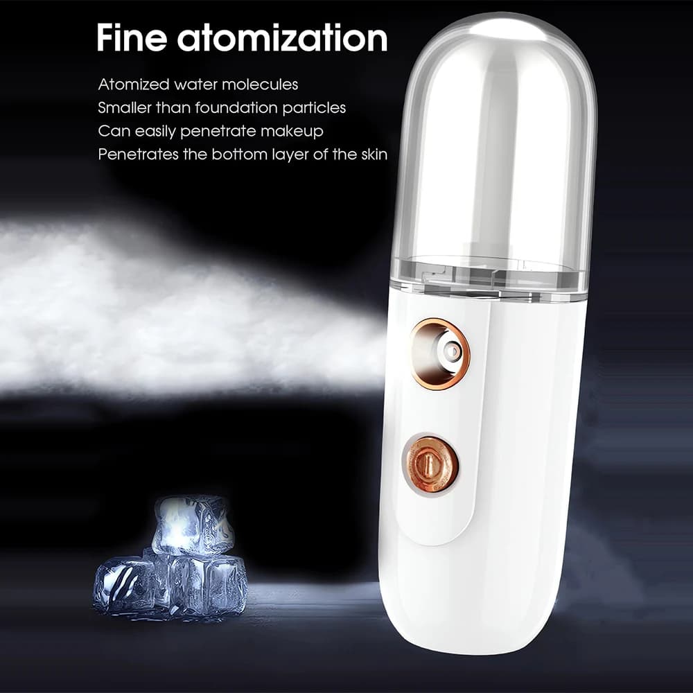 Mini Facial Steamer Nano Spray Moisturizing Vaporizer Face Mist Cold Spray Machine Humidifier Portable Beauty Humidificador
