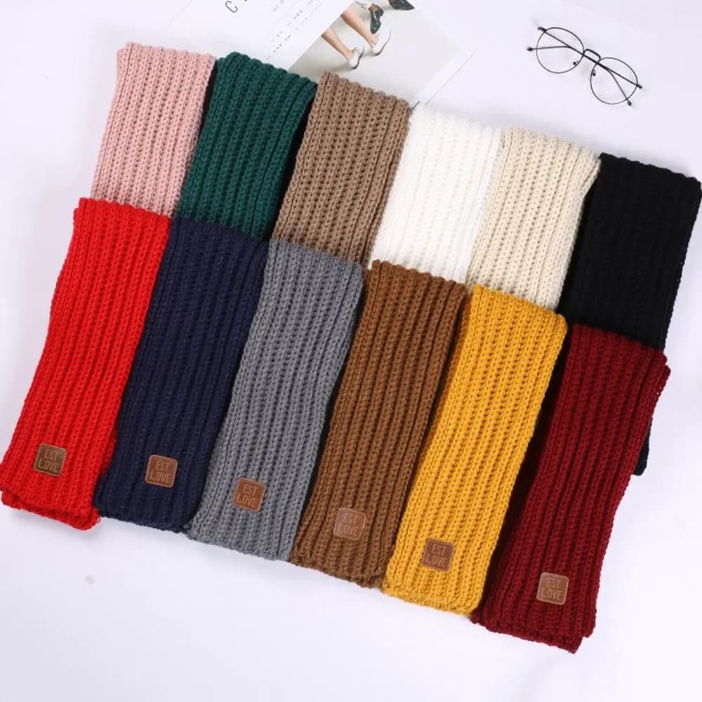 Baby Boys Girls Thick Soft Knitted Scarf Warm Neck Warmer Kids Scarf