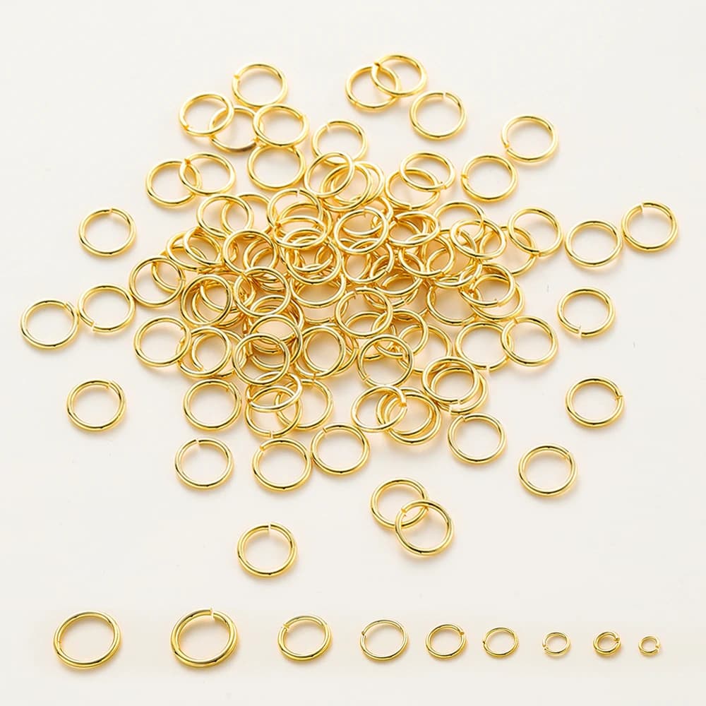 50-200Pcs/lot 14K/18K Real Gold Plated Brass Open Jump Ring Split Connecting Rings For DIY Jewelry Making wholesale Accessories
