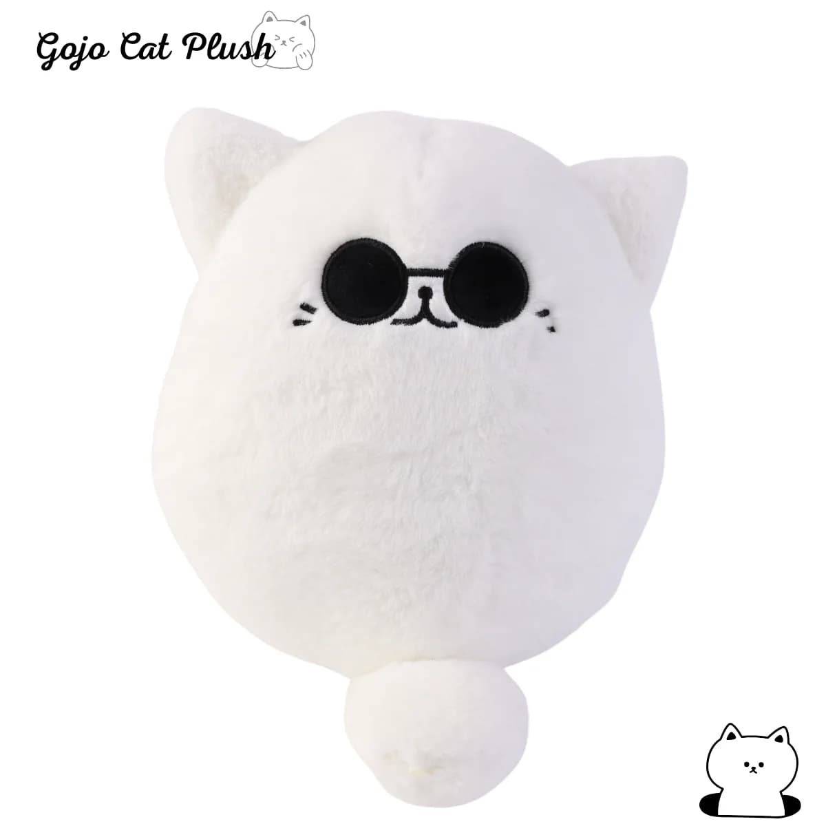 30cm Soft Gojo Cat Plush Pillow Hot Anime Sunglasses White Cat Plushies Toys Stuffed Animals Doll Home Decor Kids Birthday Gift