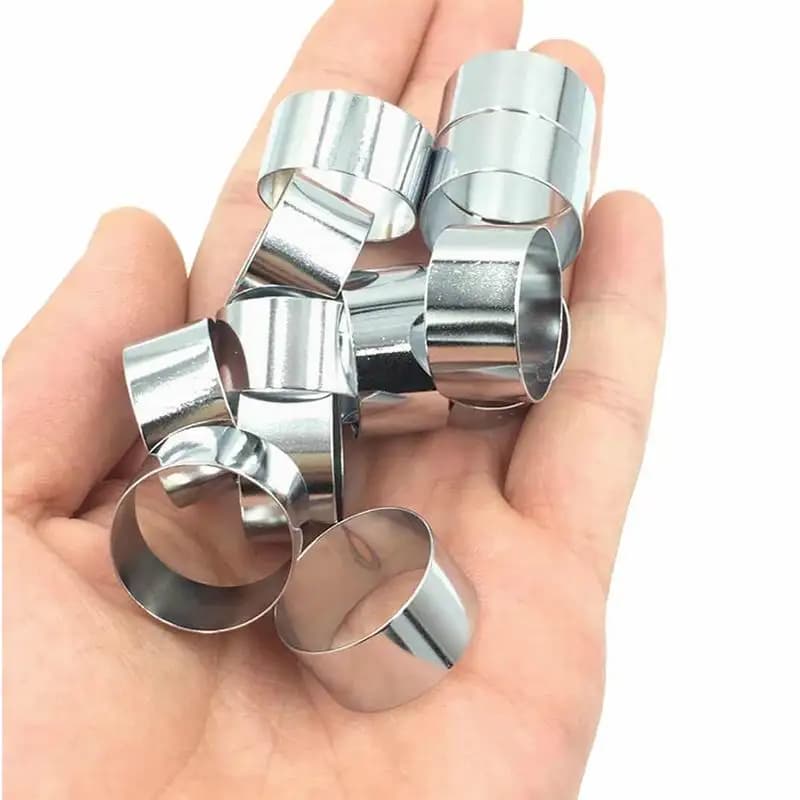 PR001 PR00A 1 Piece PART 1 0.3-0.5mm Thick Stainless Steel Sleeve Metal O Ring Silver Fishing Rod Rings Protecting