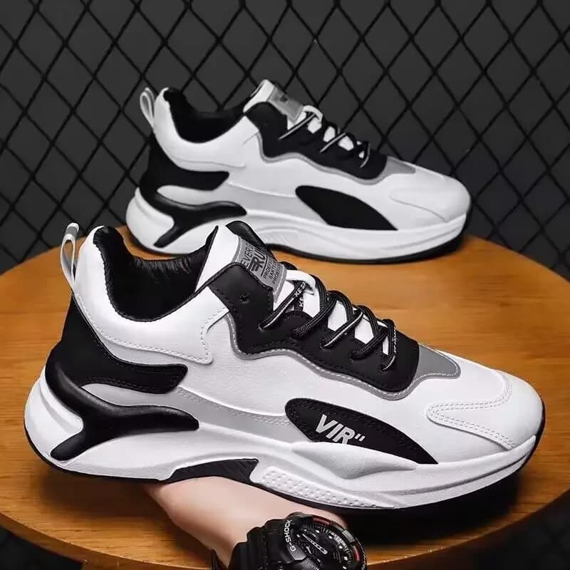 Platform Men's Sneakers Comfortable Running Shoes PU Leather Casual Shoes Non Slip Wear-resistant Men Tennis Shoe Tenis Masulino
