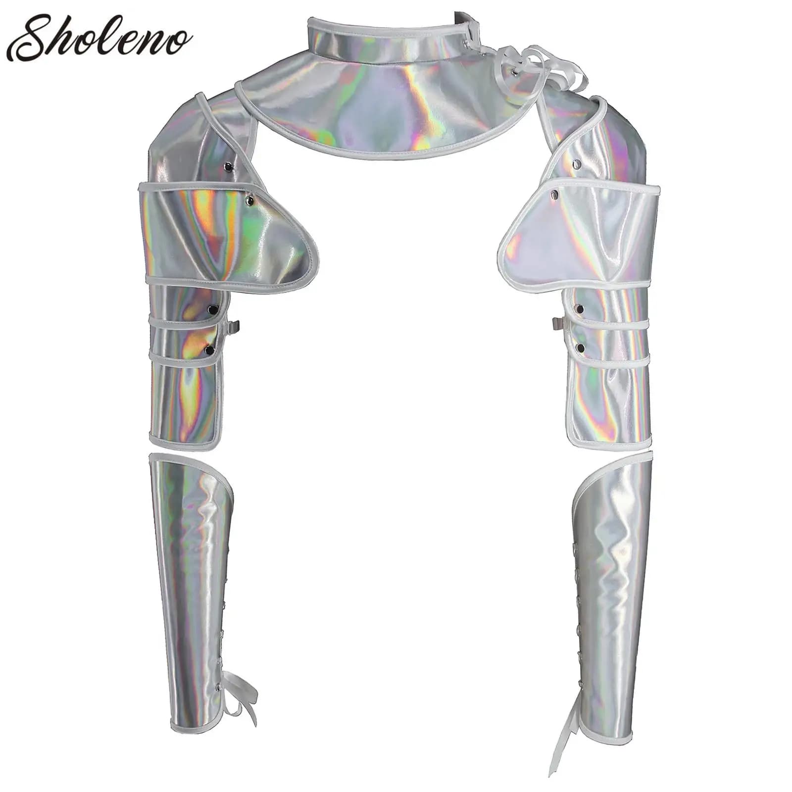 Vintage Medieval Knight Soldier Shoulder Guard + Wrist Armors Segmental Spaulder Armor Steampunk Gothic Pirate Cosplay Costume