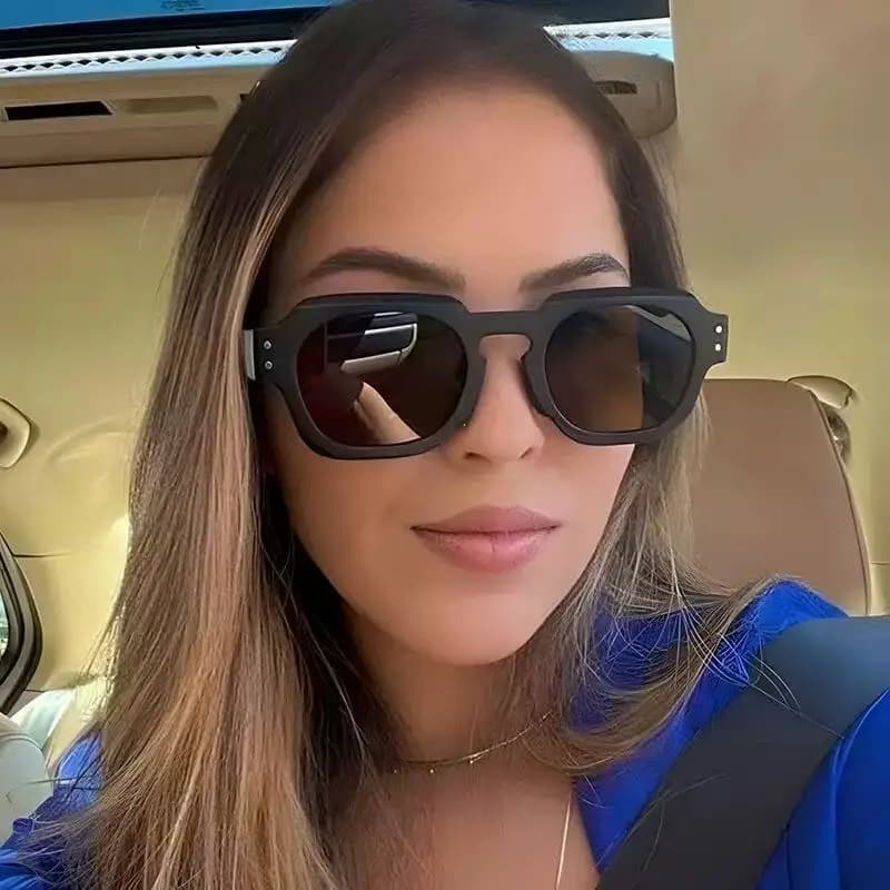 Rice nail sunglasses Polygon irregular 2025 new sunglasses Fashion sunglasses ladies 7720