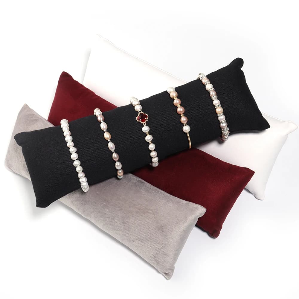 1 Pcs Bracelet Watch Display Pillow Velvet Leather Jewelry Bangle Cushion Holder Show Organizer Pillow Wholesale