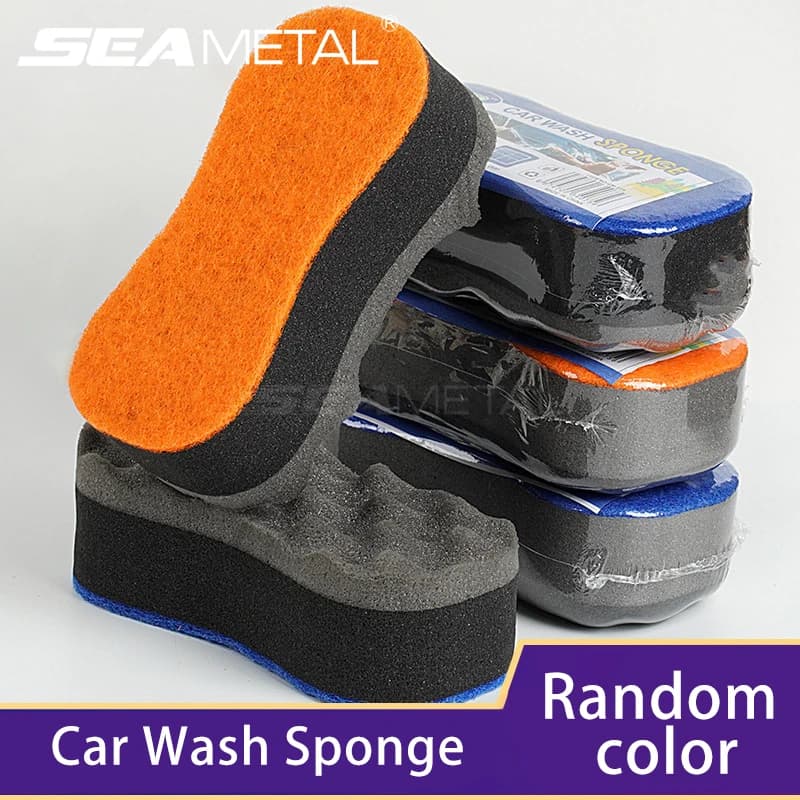 SEAMETAL 1pc Car Damp Clean Sponge Three Layers Wash Sponge Block Remove Duster for Car Detailing Care Tools Washing Accessories