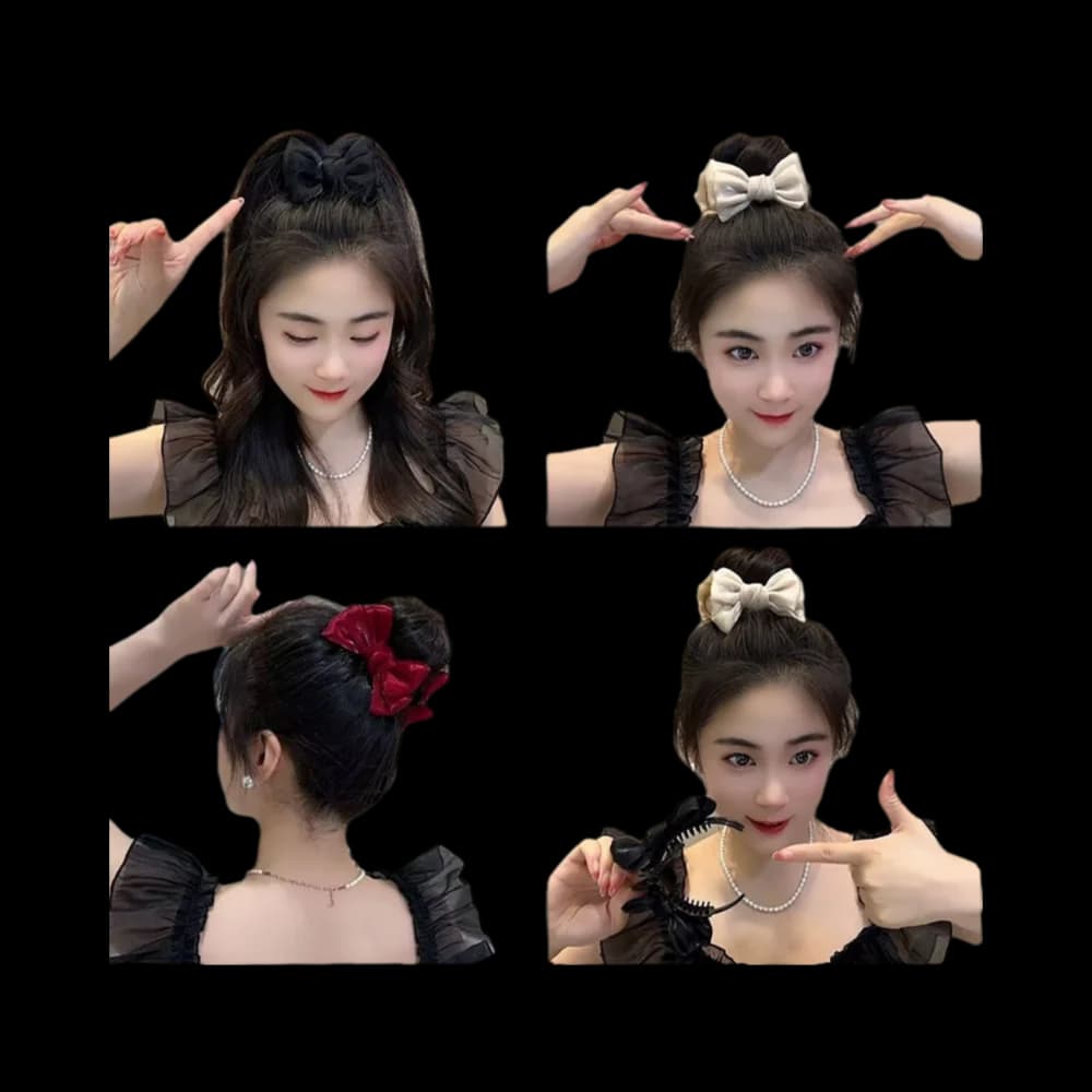 Bow Hair Clamp Back Head Hair Accessories Hair Clip Pastoral Style Hairpin Women Girls