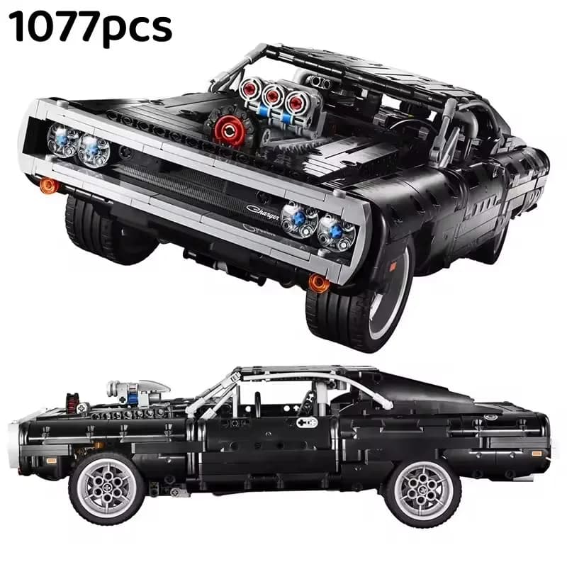 Technical Car Dodged Charger Racing Car Building Blocks Model Movie Fast And Furious Famous Vehicle 42111 Bricks Boy Toys Gifts