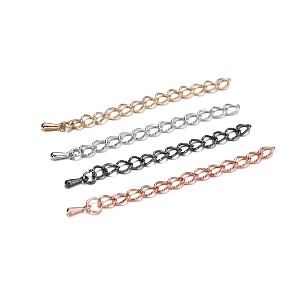 20pcs/lot 50mm 70mm Tone Extended Extension Tail Chain Connector For DIY Jewelry Making Findings Bracelet Necklace Accessories