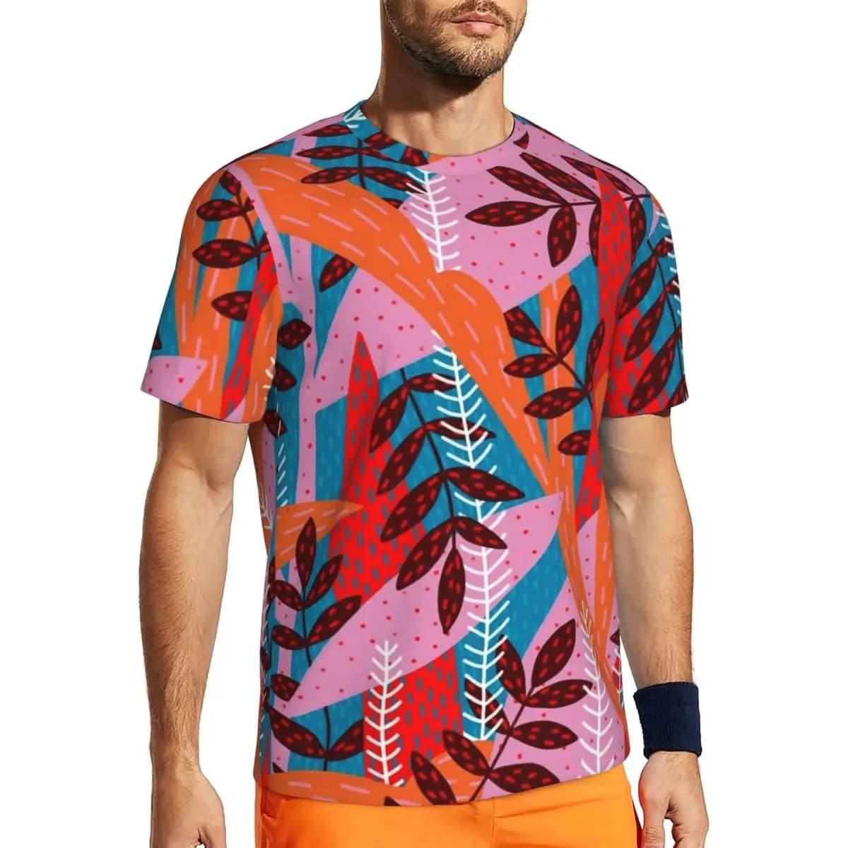 Magical Forest Men's Short-sleeved Mesh Classic Loose Cool Comfortable T-Shirt