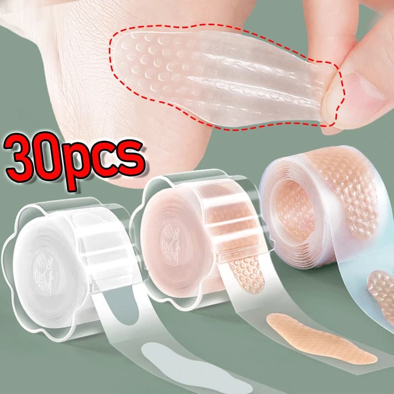 30pcs Gel Heel Protector Foot Patches Adhesive Blister Pads Heel Liner Shoes Stickers Pain Relief Plaster Foot Care Cushion Grip