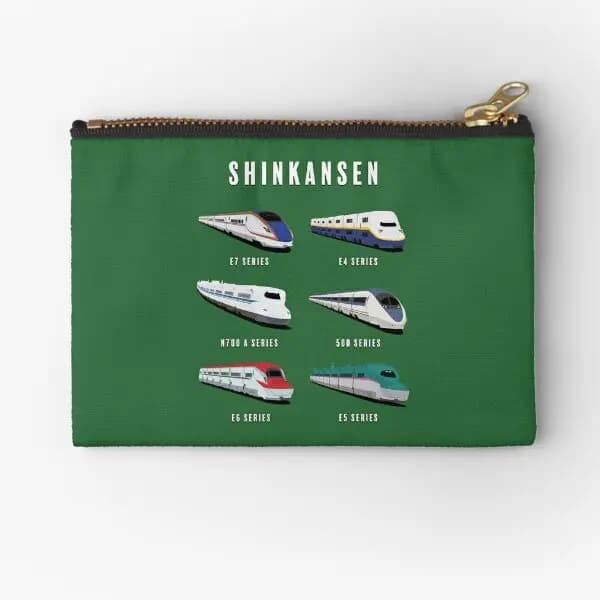 Japanese Shinkansen Bullet Trains Artwor Zipper Pouches Storage Bag Pure Money Cosmetic Underwear Men Key Small Packaging Coin