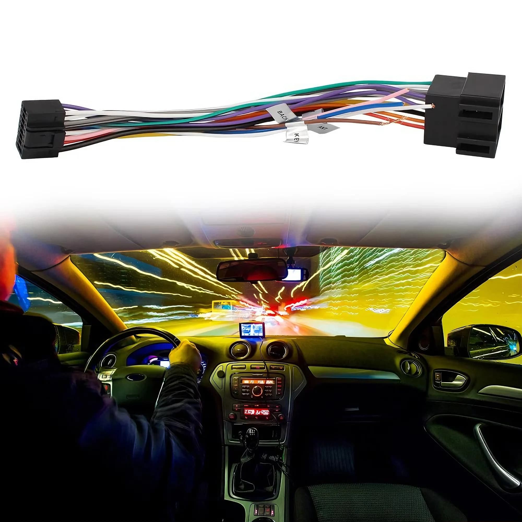 16 Pin Plug Cable ISO Standard Connector Adapter Car Stereo Radio For ALPINE Wire Harness Adaptor Car Wire Cable Adapter