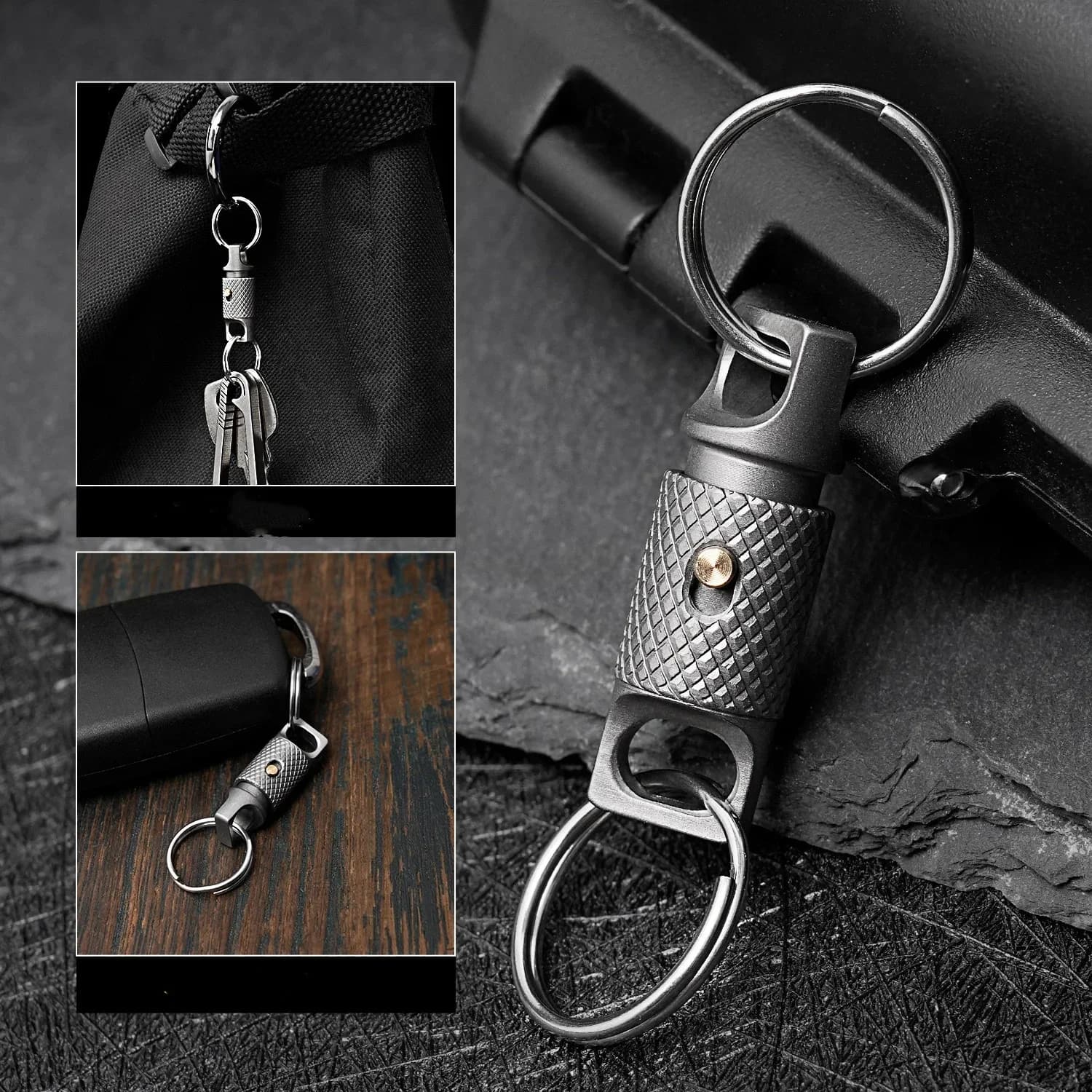Titanium Alloy Mini Keychain Portable Quick Dismantling Durable Household Outdoor EDC Tool