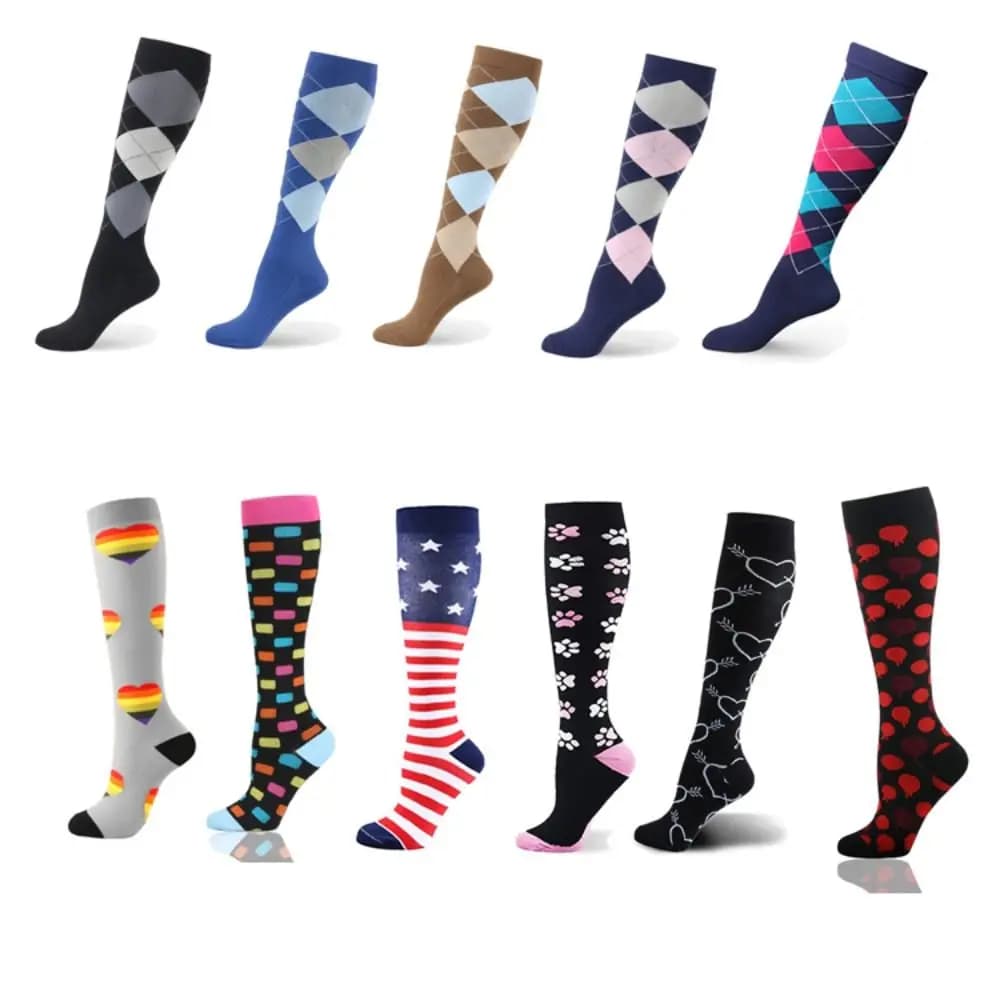 Unisex Non Slip Compression Socks Breathable Odorproof Sport Socks Anti friction Elastic Prevent Varicose Veins Socks