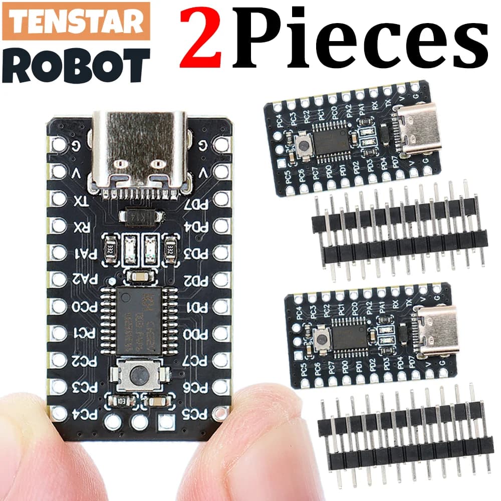 TENSTAR 2pcs CH32V003 Development Board Minimum System Board Core Board RISC-V CH32V003F4P6 Microcontroller Module