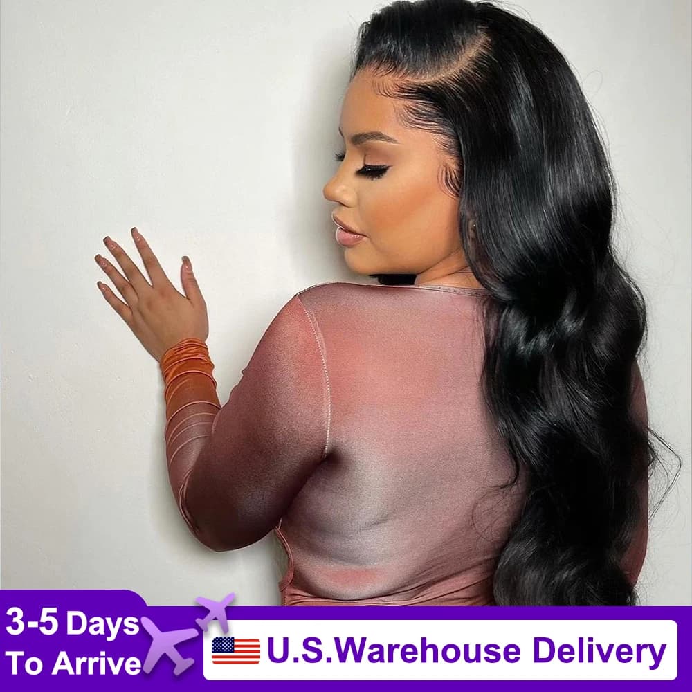 40 Inch Body Wave HD Transparent 13x6 Lace Front glueless wigs human hair Brazilian Remy 210 density Frontal Wig For Women