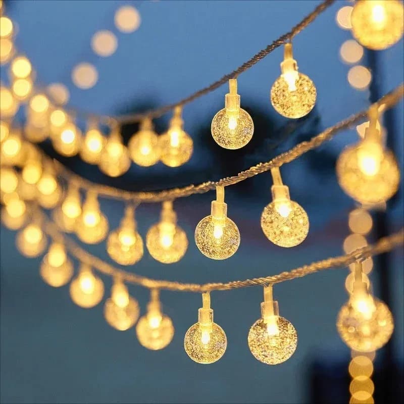 6m Waterproof USB/ Battery Powered Ball 40LED String Lights Garden Corridor Patio Decorative Lights Christmas Decorations
