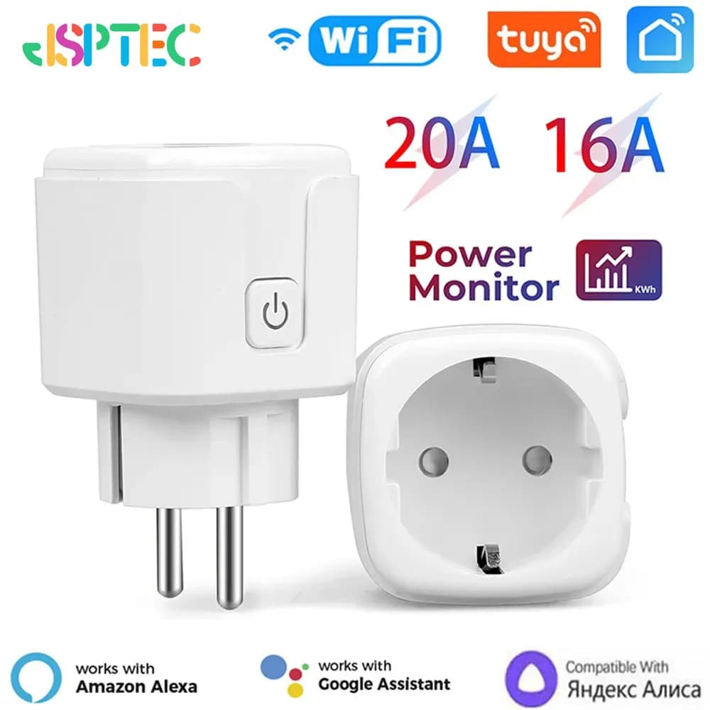 Smart Socket EU16A/20A Wifi Smart Plug With Power Monitoring Smart Life APP Remote Control Support Google Assistant Alexa Tuya