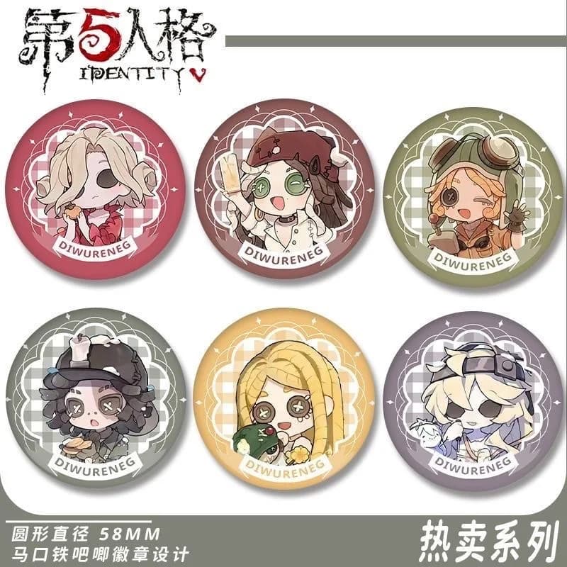 Game Anime Identity V Badge Handmade Cartoon Brooches for Backpack Accessorie Anime Collection Pins Decoration Christmas Gifts
