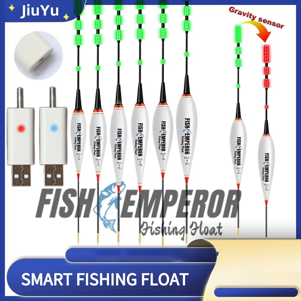 2024 New Fishing Float Set Led Smart Electronic Luminous Floats 3g 5g 7g 10g 13g 15g 20g Gravity Sensing Winter Summer Fishing