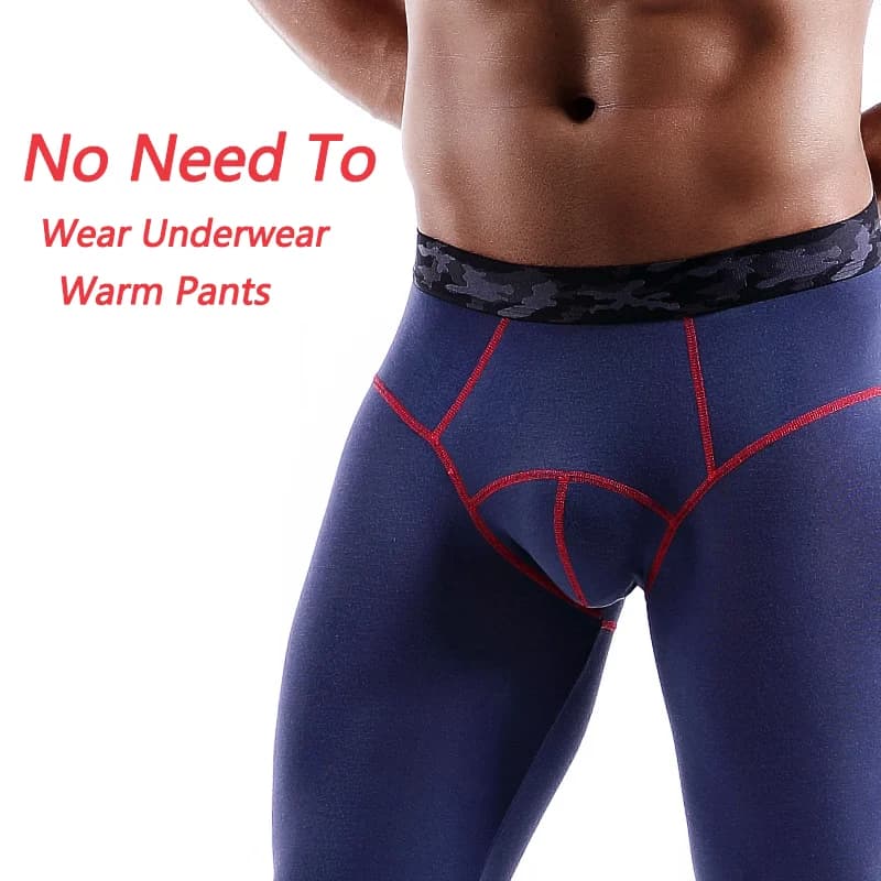 No-Wear Briefs For Men's Thermal Underwear Winter Modal Long Johns Underwear 2 In 1 Thermal Long Johns Warm men's Leggings Pant