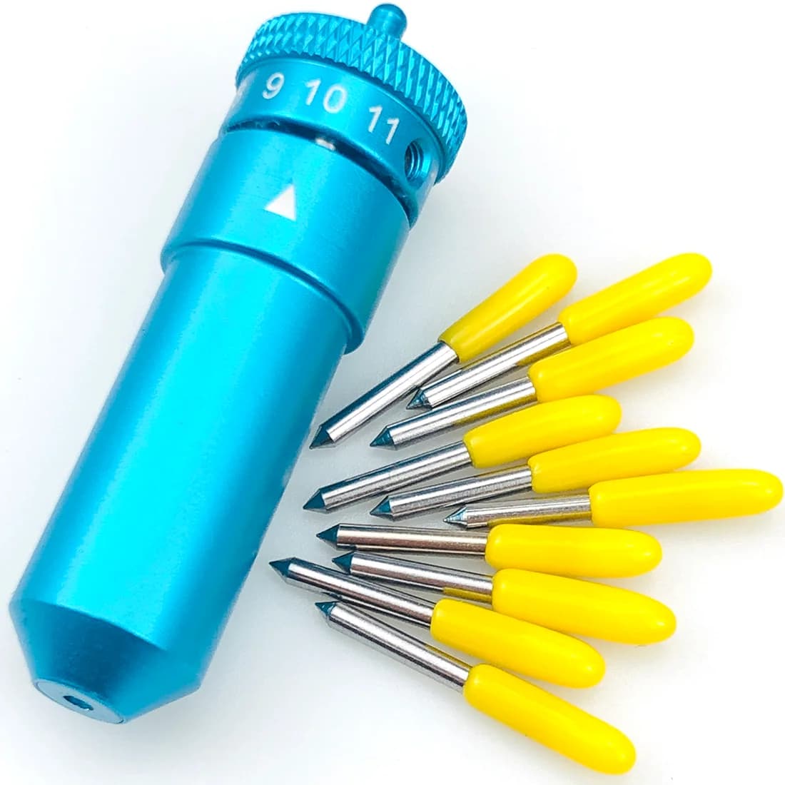 10pcs Plotter Blade 30 Degree for Graphtec Silhouette Cameo 1/2/3 Portrait 1/2 Vinyl Cutter +1pc Blade Holde